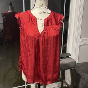 Banana Republic size Medium petite deep wine color top